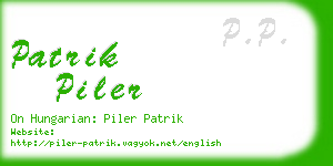 patrik piler business card